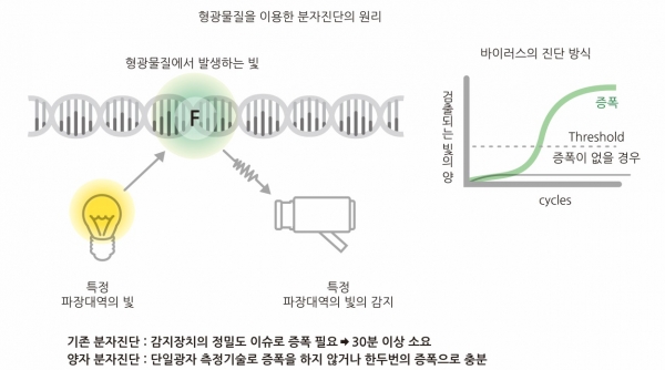 [사진자료]기존 PCR진단과 양자 분자 진단 기술의 차이점